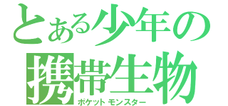 とある少年の携帯生物（ポケットモンスター）