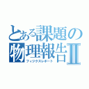 とある課題の物理報告書Ⅱ（フィジクスレポート）