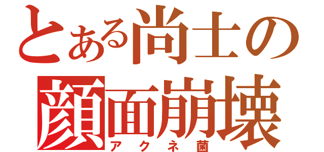 とある尚士の顔面崩壊（アクネ菌）