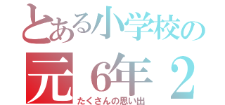 とある小学校の元６年２組（たくさんの思い出）