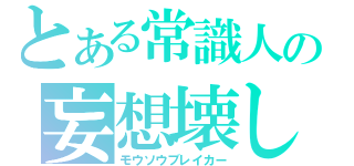 とある常識人の妄想壊し（モウソウブレイカー）