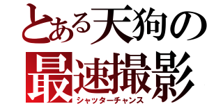 とある天狗の最速撮影（シャッターチャンス）