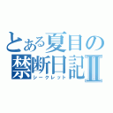 とある夏目の禁断日記Ⅱ（シークレット）