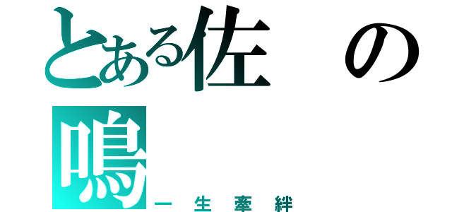 とある佐の鳴（一生牽絆）