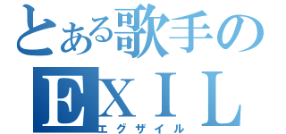 とある歌手のＥＸＩＬＥ（エグザイル）