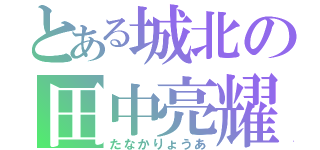 とある城北の田中亮耀（たなかりょうあ）