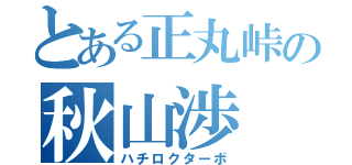 とある正丸峠の秋山渉（ハチロクターボ）