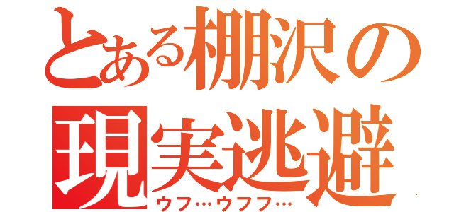 とある棚沢の現実逃避（ウフ…ウフフ…）