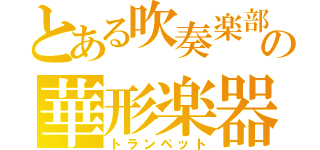 とある吹奏楽部の華形楽器（トランペット）