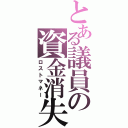 とある議員の資金消失（ロストマネー）