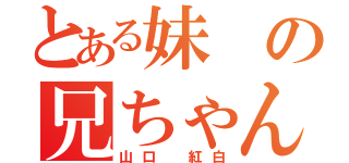 とある妹の兄ちゃん（山口 紅白）