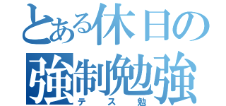 とある休日の強制勉強（テス勉）