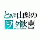 とある山梨のヲタ歓喜（神様になった日を放送）