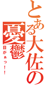 とある大佐の憂鬱（目がぁっ！！）