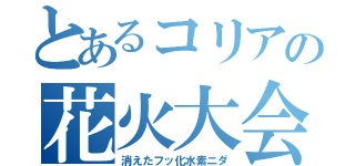 とあるコリアの花火大会（消えたフッ化水素ニダ）