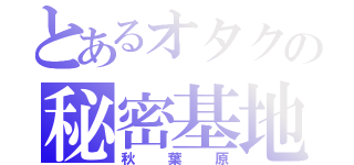 とあるオタクの秘密基地（秋葉原）