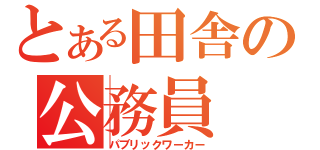 とある田舎の公務員（パブリックワーカー）