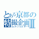 とある京都の特撮企画Ⅱ（なにやってるの）