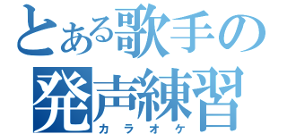 とある歌手の発声練習（カラオケ）