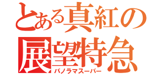 とある真紅の展望特急（パノラマスーパー）