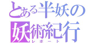 とある半妖の妖術紀行（レポート）