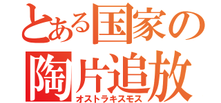 とある国家の陶片追放（オストラキスモス）