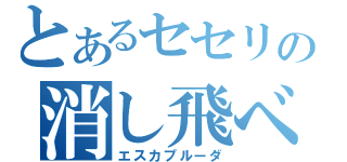 とあるセセリの消し飛べ（エスカプルーダ）