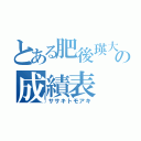 とある肥後瑛大の成績表（ササキトモアキ）