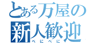 とある万屋の新人歓迎（ぺにぺに）