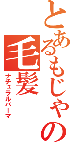 とあるもじゃの毛髪（ナチュラルパーマ）