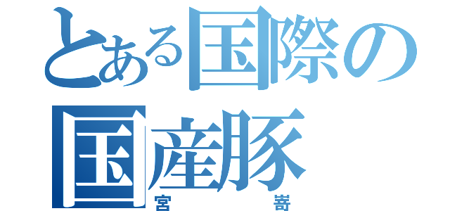 とある国際の国産豚（宮嵜）