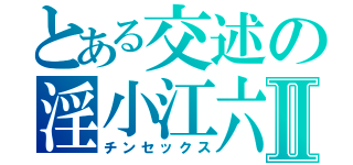 とある交述の淫小江六Ⅱ（チンセックス）