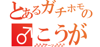 とあるガチホモの♂こうが♂（♂♂♂アーッ♂♂♂）