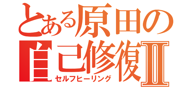 とある原田の自己修復Ⅱ（セルフヒーリング）