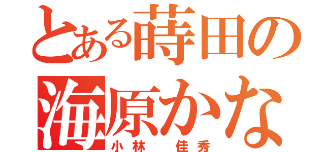 とある蒔田の海原かなた（小林　佳秀）