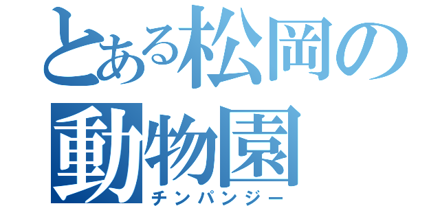 とある松岡の動物園（チンパンジー）