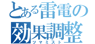 とある雷電の効果調整（ツマミスト）