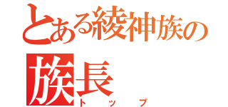 とある綾神族の族長（トップ）