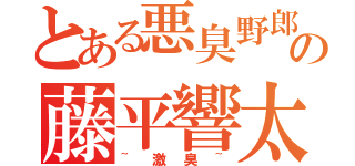 とある悪臭野郎の藤平響太（~激臭~）