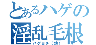 とあるハゲの淫乱毛根（ハゲヨチ（幼））