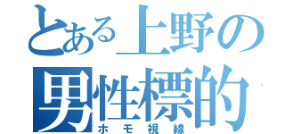 とある上野の男性標的（ホモ視線）