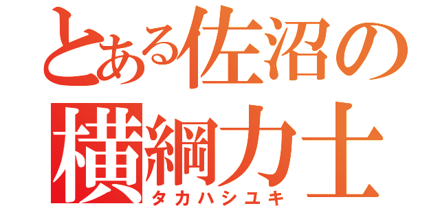 とある佐沼の横綱力士（タカハシユキ）