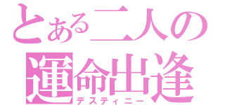 とある二人の運命出逢（デスティニー）