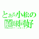 とある小松の庭球同好会（チームＭＩＫ）