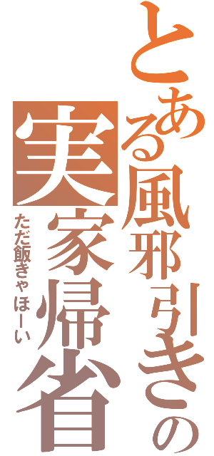 とある風邪引きの実家帰省（ただ飯きゃほーい）