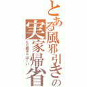 とある風邪引きの実家帰省（ただ飯きゃほーい）