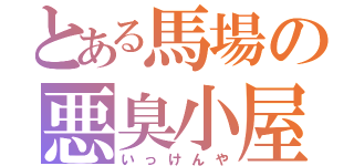 とある馬場の悪臭小屋（いっけんや）