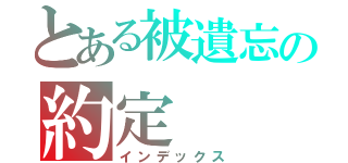 とある被遺忘の約定（インデックス）