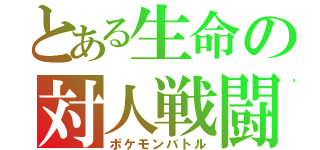 とある生命の対人戦闘（ポケモンバトル）