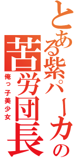 とある紫パーカーの苦労団長Ⅱ（俺っ子美少女）